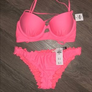 NWT Abercrombie Vibrant Pink Bathing Suit!